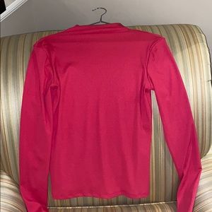 Bright pink mock turtleneck